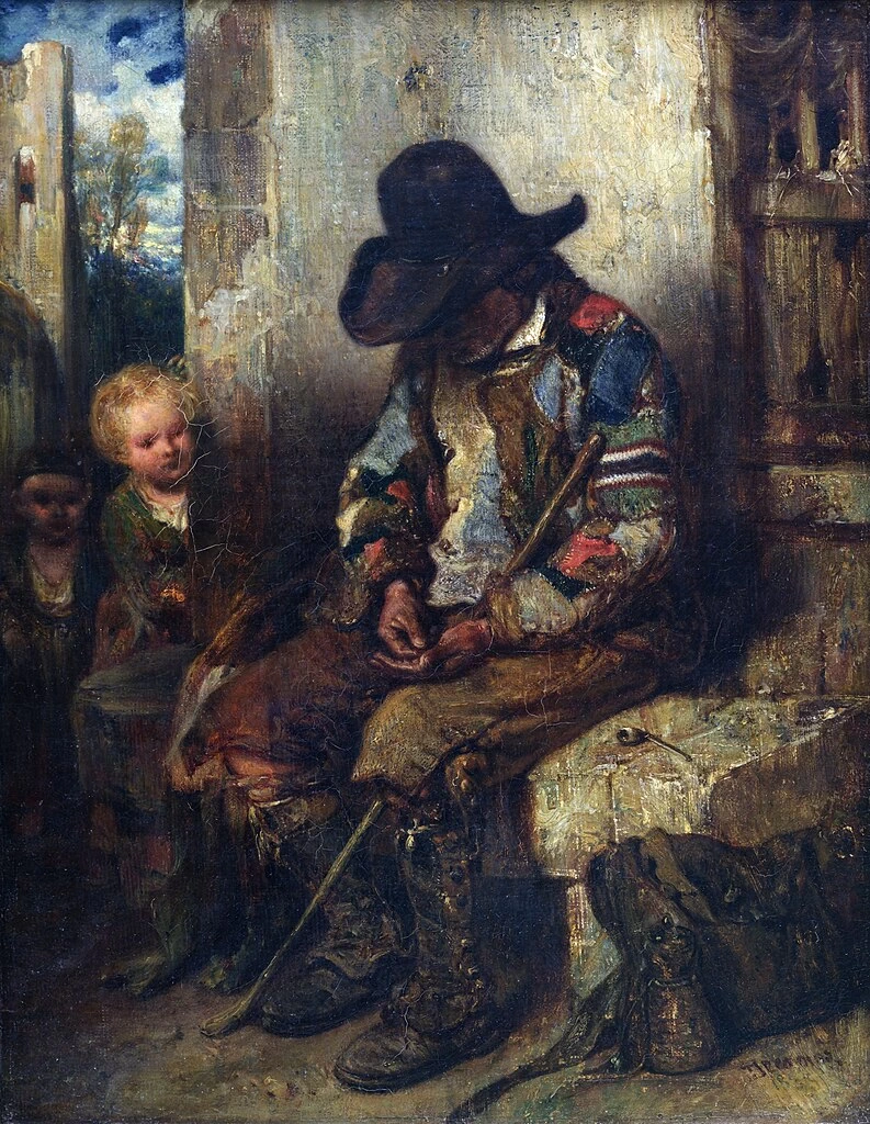 Alexandre - Gabriel Decamps, Mendicante che conta i suoi guadagni, Museo del Louvre, Parigi
